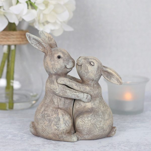 Bunny couple embracing